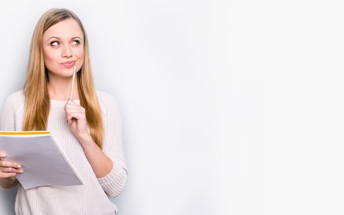 woman preparing to host a live webinar - mobile
